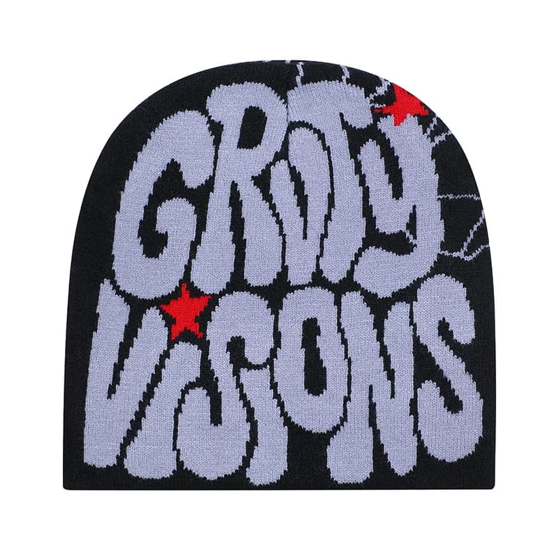 Corteiz Knit Beanie Grity Visions Logo