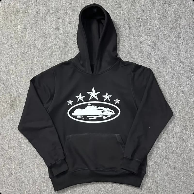 Corteiz Hoodie Script Logo — 919黑色