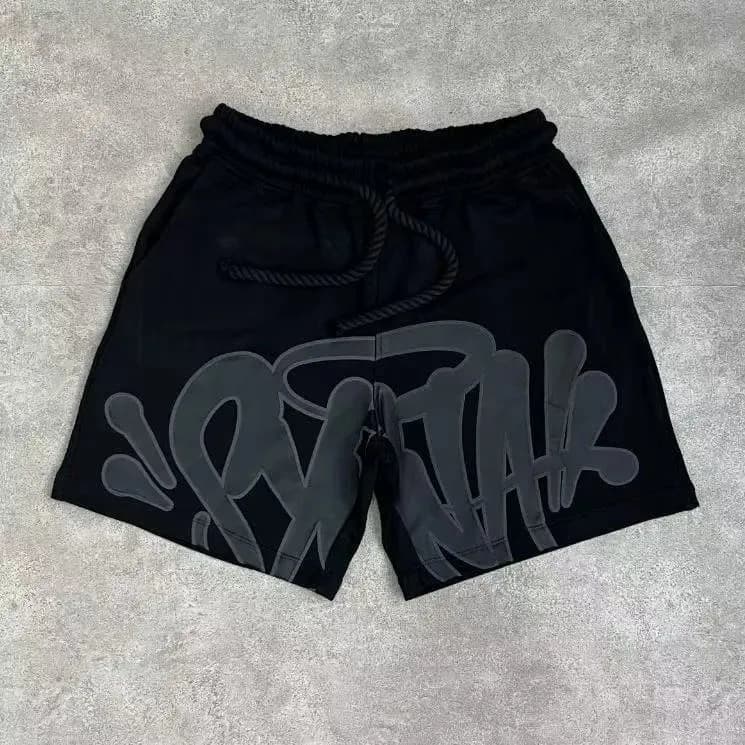 Palace Graffiti Shorts Black with Grey Logo