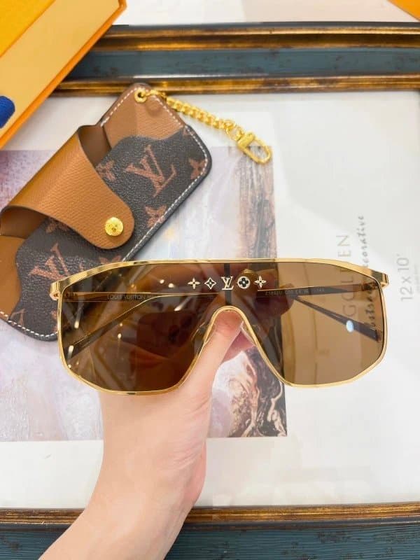 Louis Vuitton Shield Sunglasses Monogram Canvas Trim