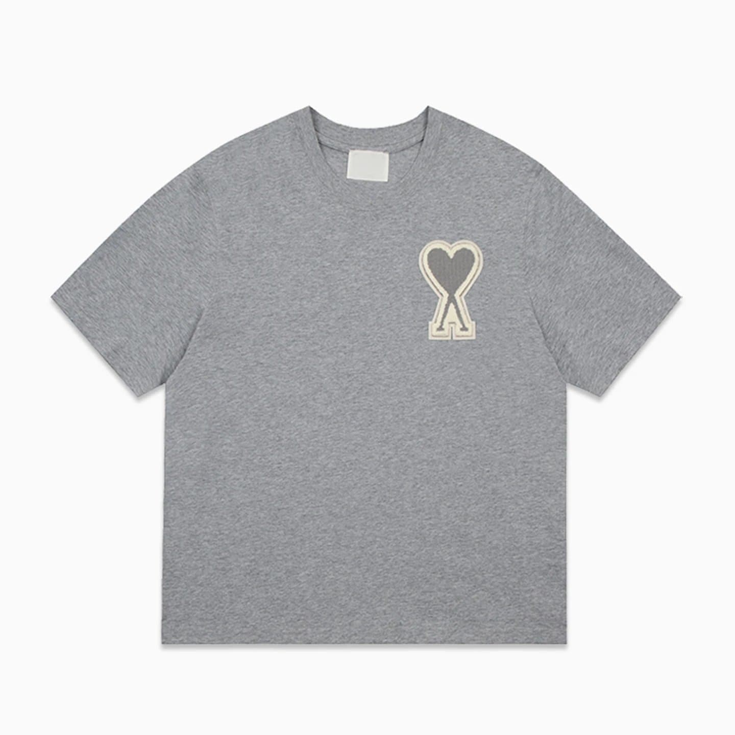 AMI Paris Heart Logo T-Shirt Hearts Patch