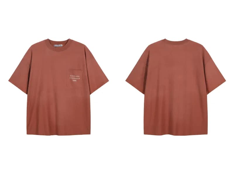 Acne Studios Pocket T-Shirt Rust Brown