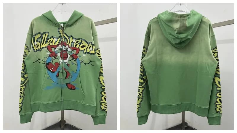 Gallery Dept. Track Jacket Valley Dreams — Z2绿色拉链卫衣