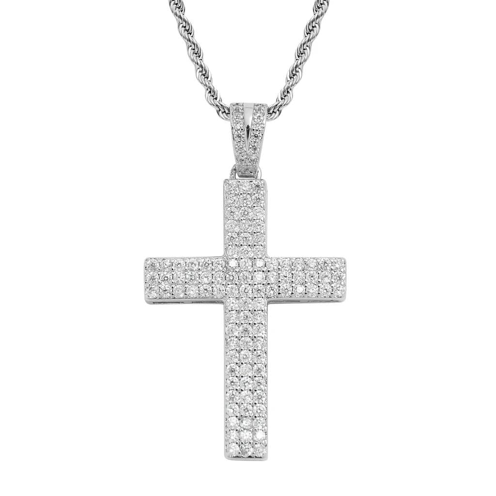Chrome Hearts Cross Pendant Fully Iced