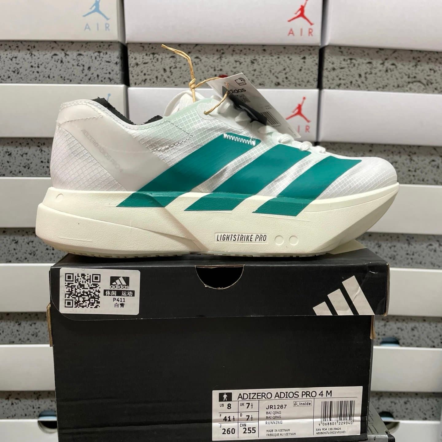 Adidas Adizero Adios Pro 4 White Green