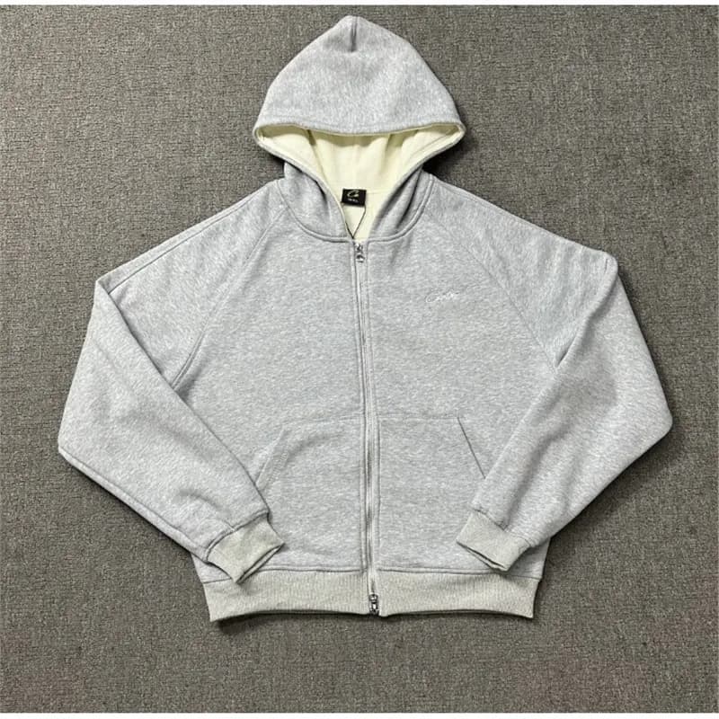 Zip-Up Hoodie Heather Grey — 753