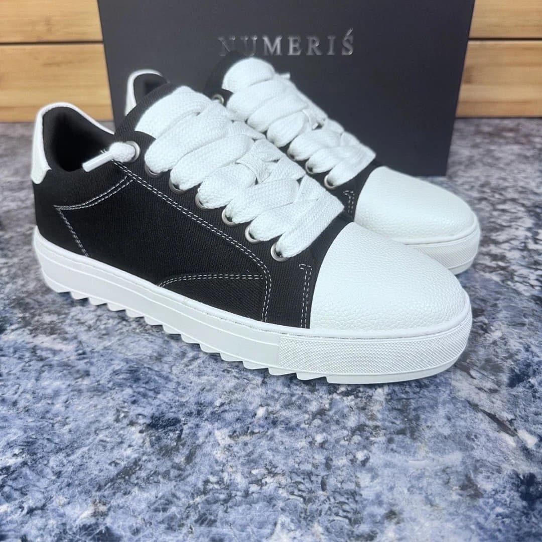 Numeris Atelier Low Top Sneaker Two-Tone Canvas