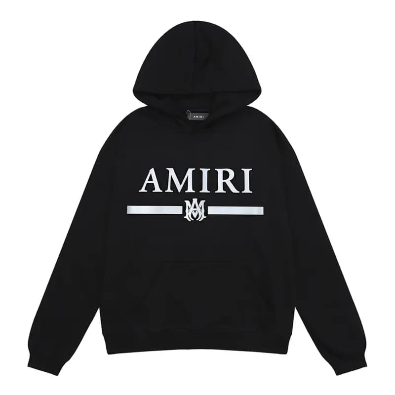 Amiri Hooded Sweatshirt Script Logo — 9221 black