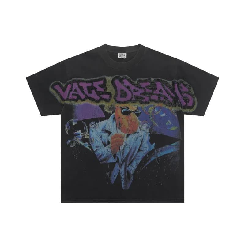 Valentino Valley Dreams Tee Sun and Moon Graphic — V556-黑色