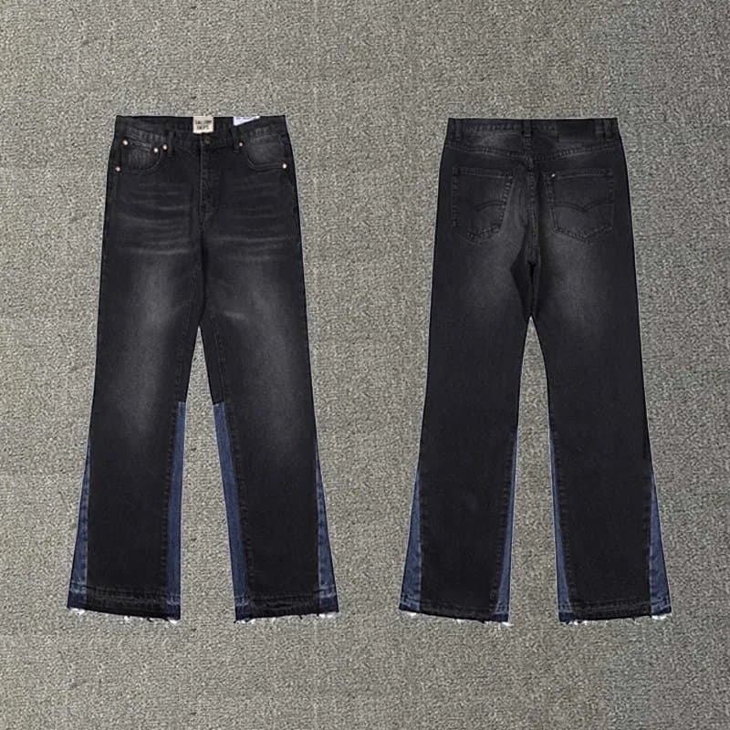 Levi's Straight-Leg Jeans Two-Tone Patchwork