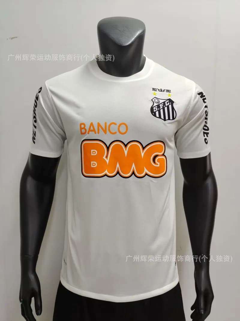 Santos FC Home Jersey Banco BMG Sponsor