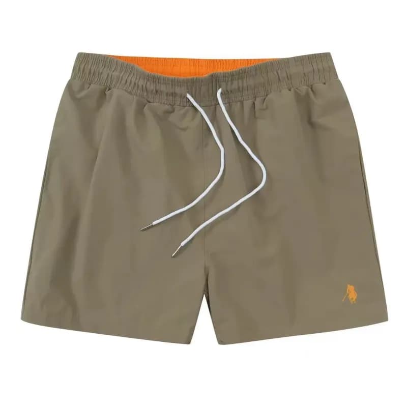 Polo Ralph Lauren Swim Shorts Olive with Orange Lining
