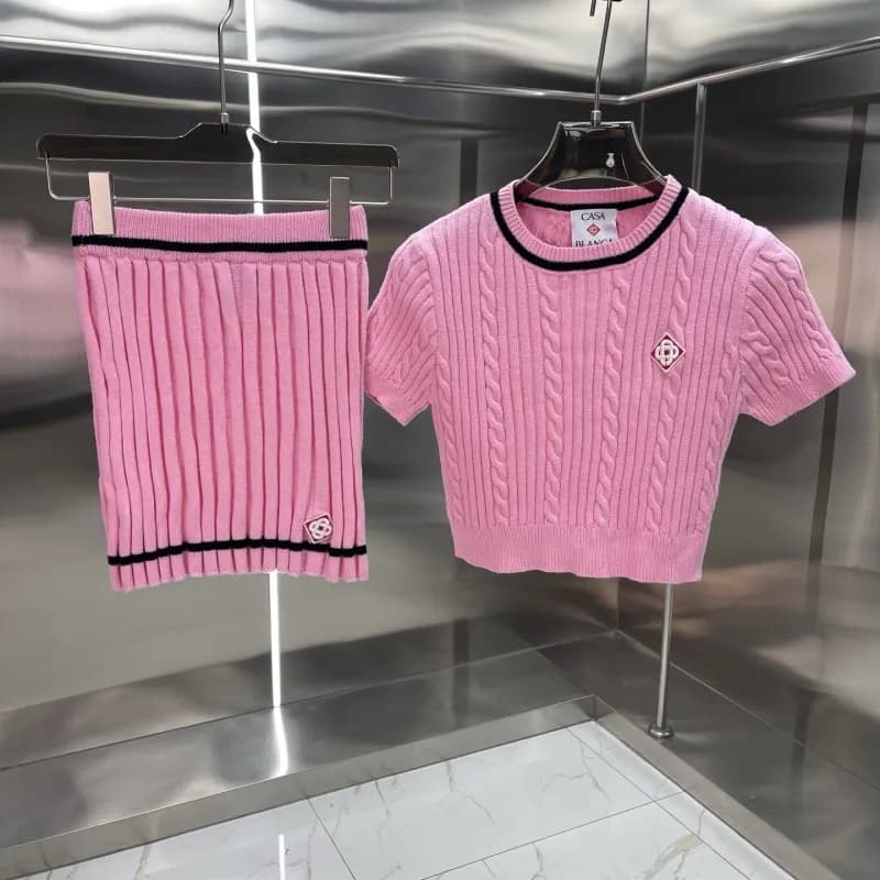 Off-White Knit Polo Dress Multi-Color Zigzag — 185-02