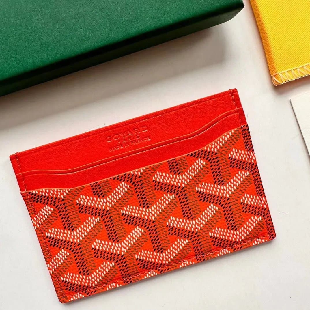 Goyard Card Holder Monogram Canvas — 红色