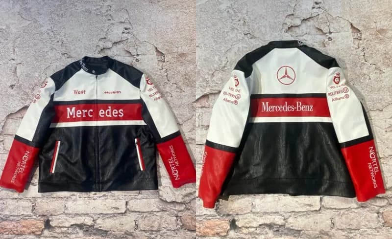 Racing Leather Jacket Red Bull Racing — MJ26奔驰梅赛德斯