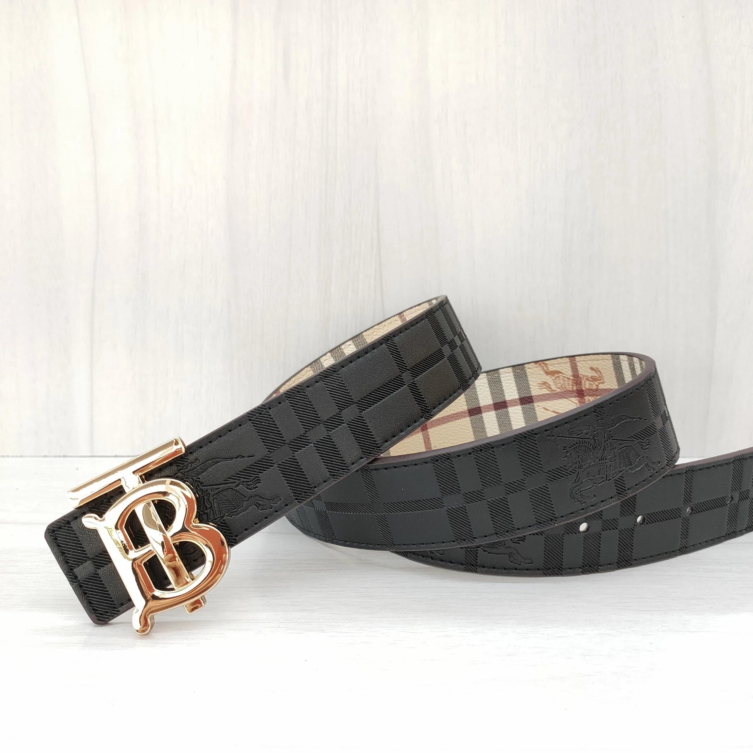 Burberry TB Logo Belt Checkered Monogram — 090905011-9