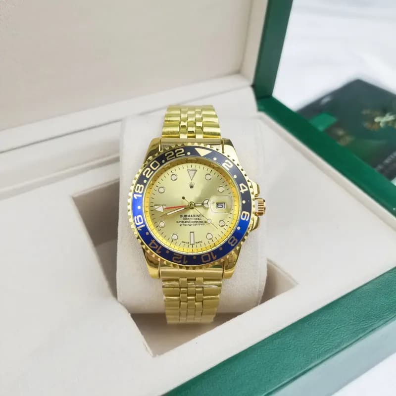 Rolex Submariner Two-Tone Blue Dial — 四针可乐圈五铢金色 黑蓝圈金面