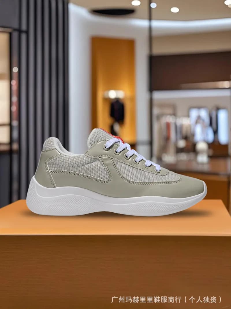Prada Cloudbust Thunder Beige Mesh and Leather