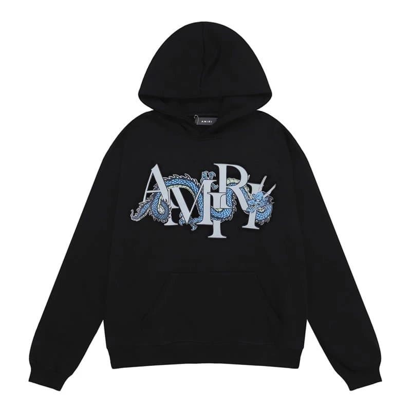 Amiri Hooded Sweatshirt Imagination and Dreams Graphic — 9238# Black