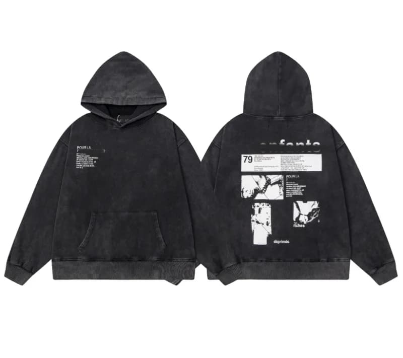 Pleasures Zip-Up Hoodie Revo Silver Graphic — Er827 hoodie