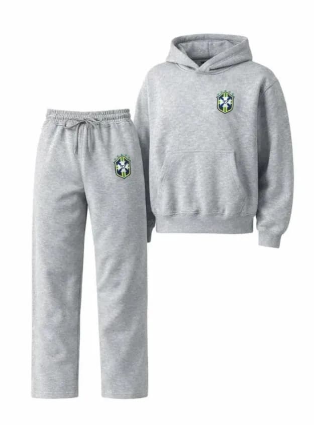 Nike Brazil Football Sweatpants Crest Logo — 灰色套装