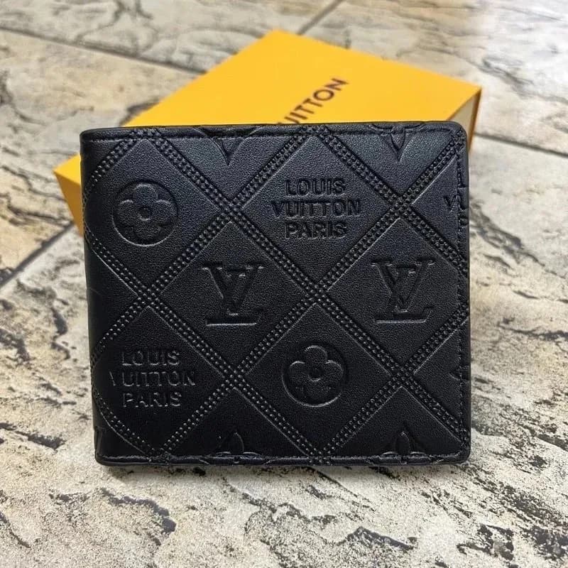 Louis Vuitton Bifold Wallet Monogram Eclipse — 60223#压方格