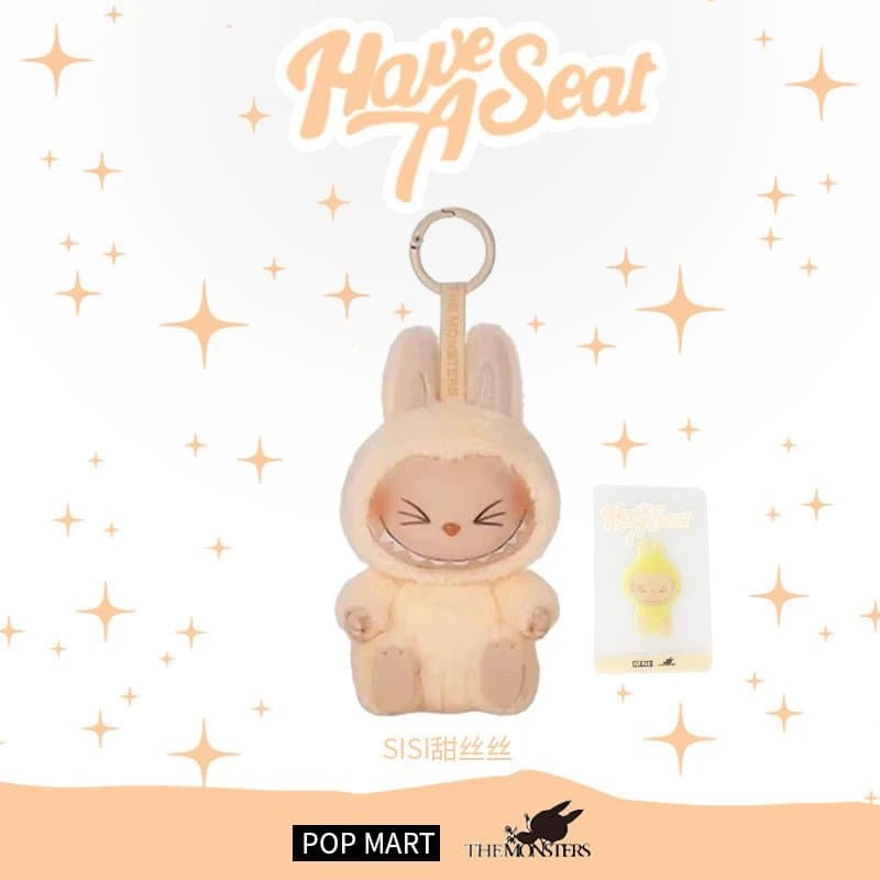 Pop Mart × Labubu Have A Seat Bunny Keychain SISI Sweet Silk