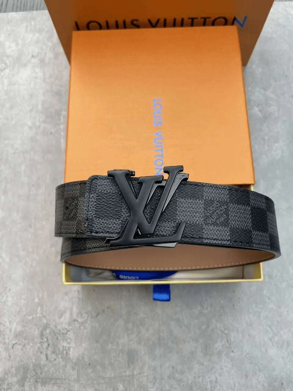 Louis Vuitton LV Initiales Belt Damier Graphite