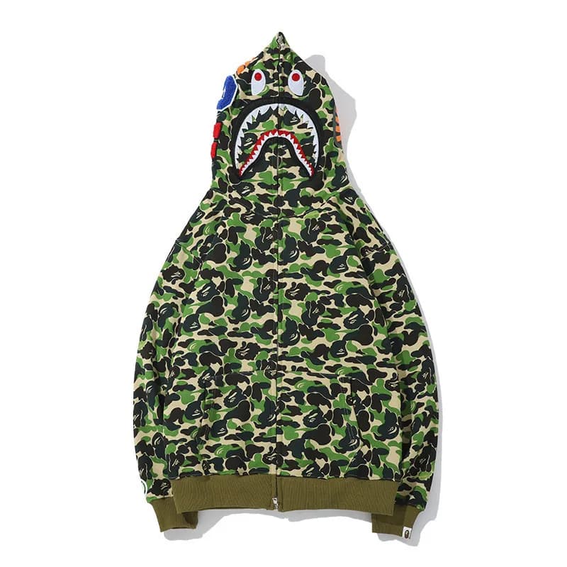 BAPE Full-Zip Hoodie Camouflage — ANK-TT356-绿