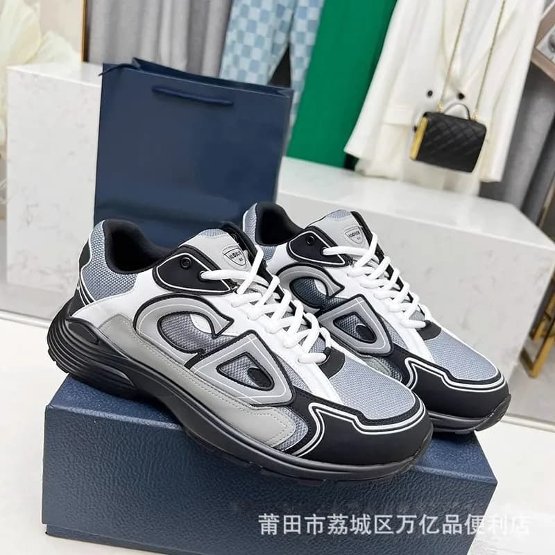 Dior B23 Low Monogram Grey — B30 coal gray