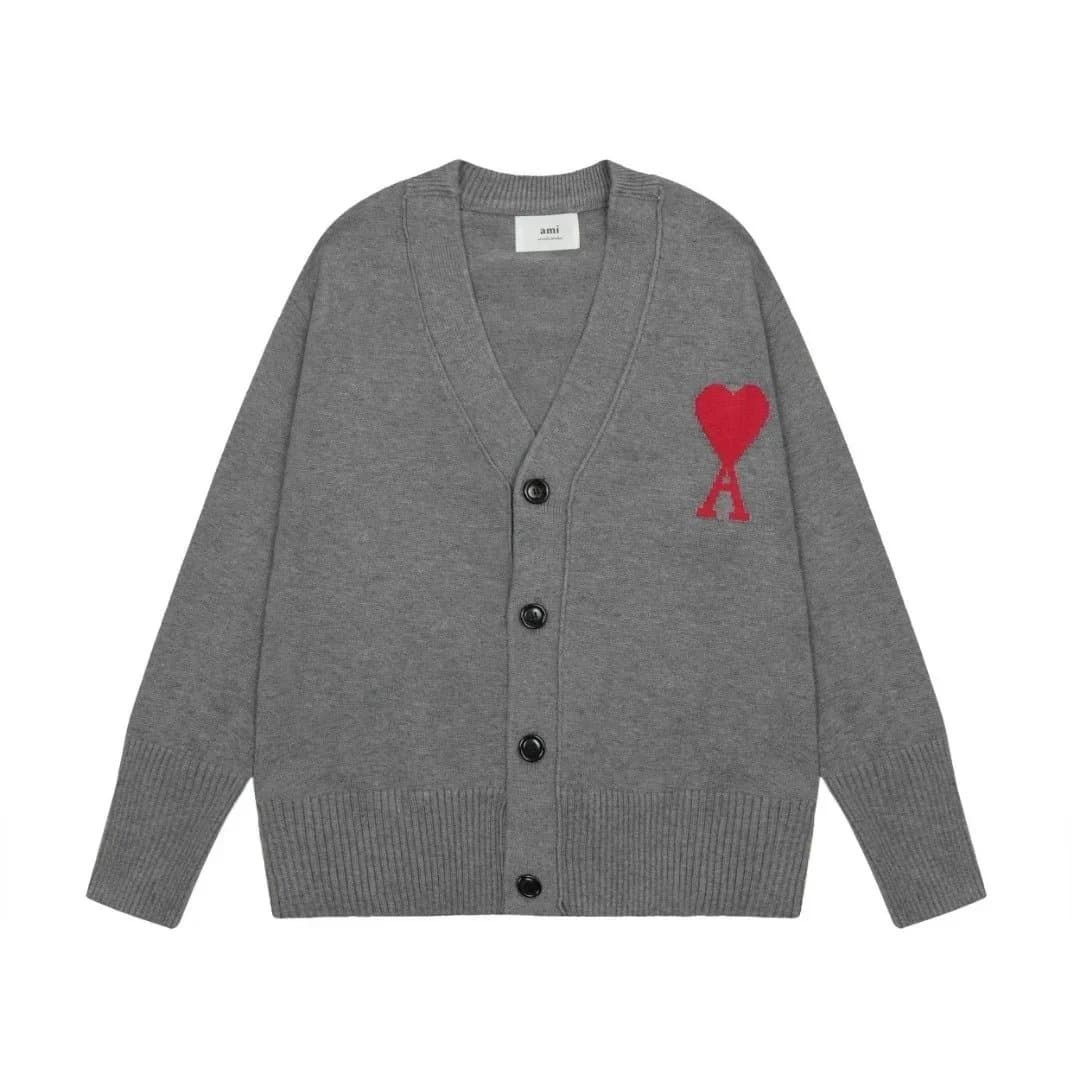 AMI Paris Cardigan Heart Logo