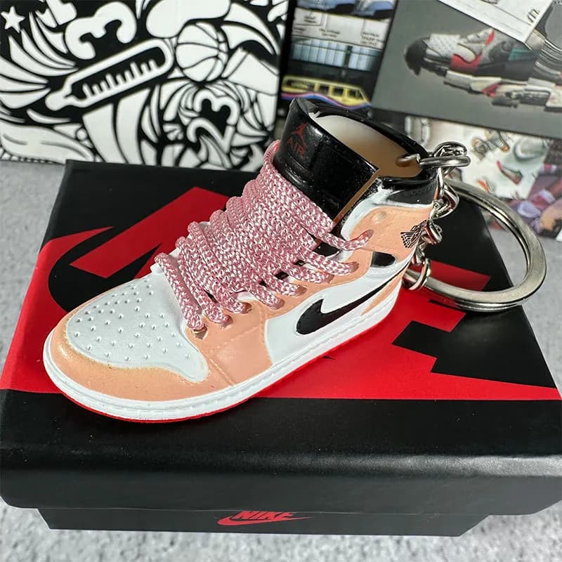 Air Jordan 1 High Miniature Keychain — 23.sakura powder + box