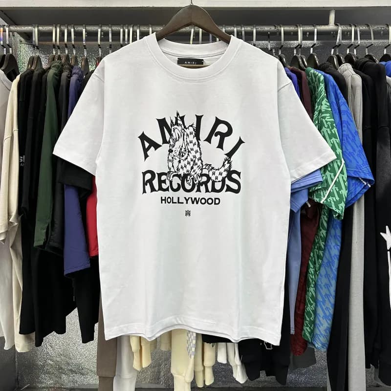 Amiri Graphic Tee Signature Script — 950 white
