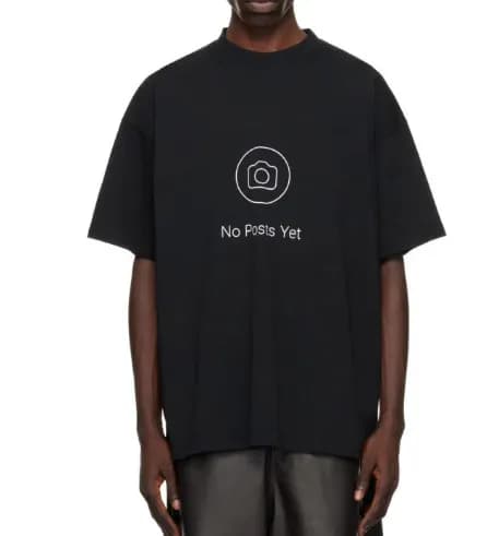 Graphic T-Shirt No Posts Yet — V58 black