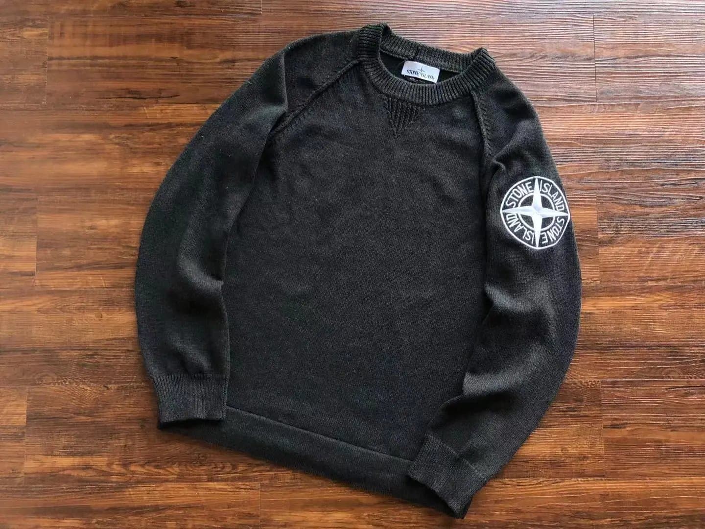 Stone Island Zip-Up Knit Sweater Classic — 34