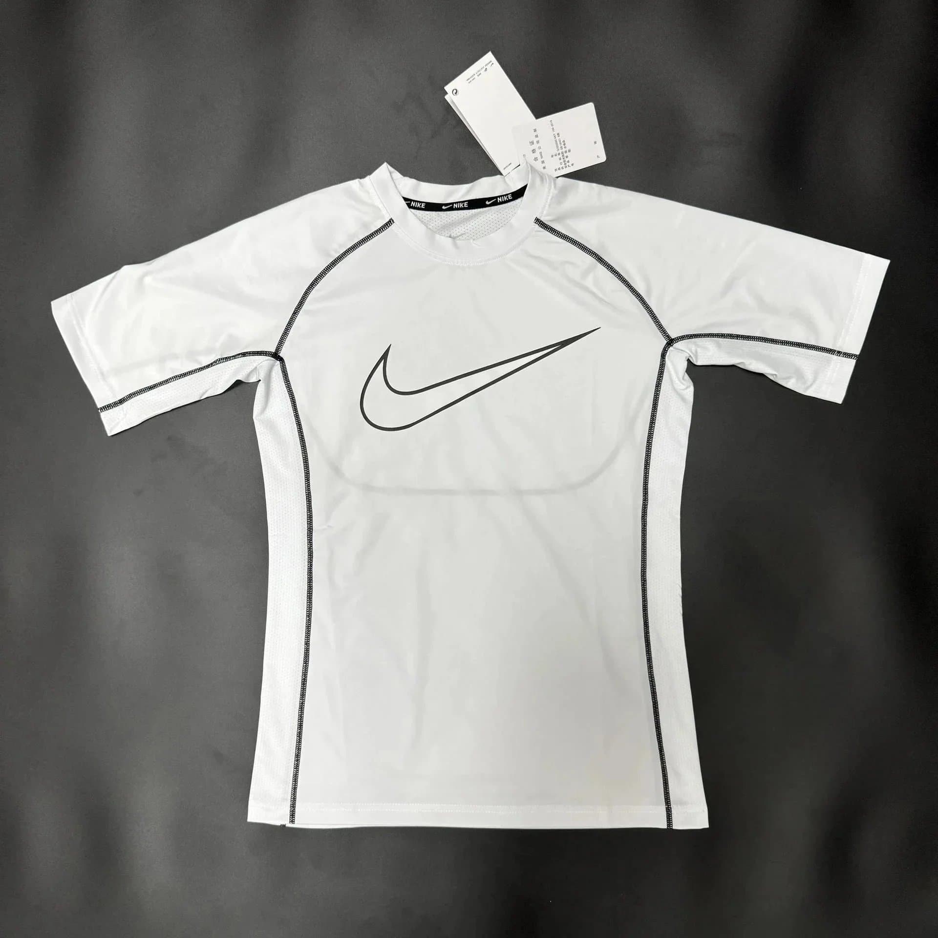 Nike Pro Compression Shorts White/Black — 32