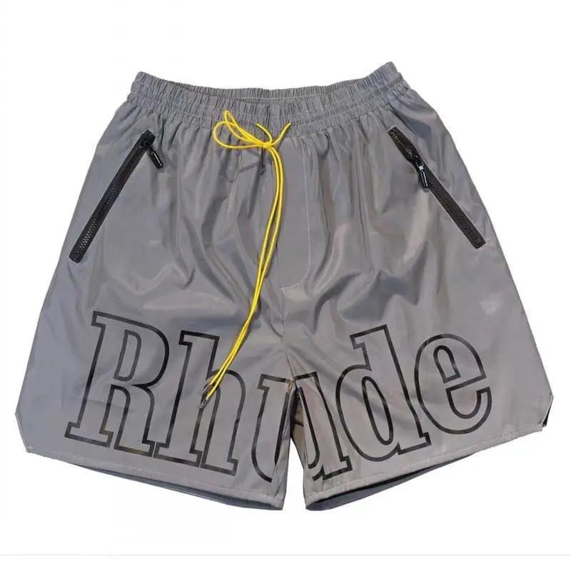 Rhude Logo Shorts Maroon with White Logo — 8515 灰
