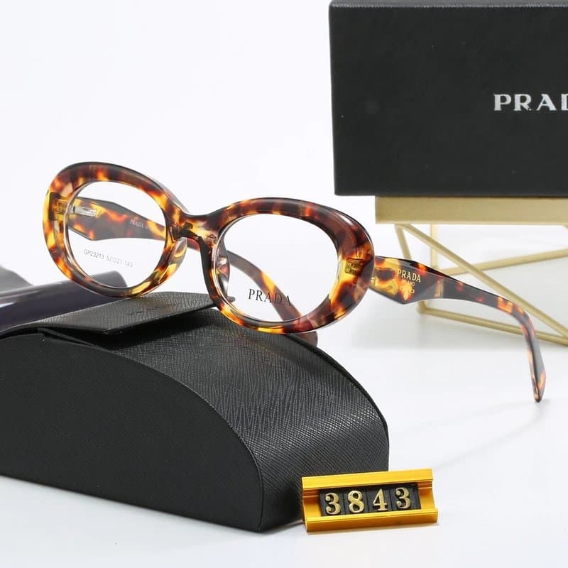 Prada Sunglasses Rectangular Frame with Triangle Logo — 060104014-4