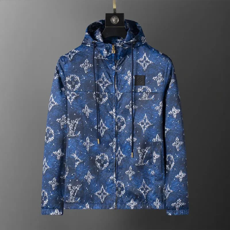 Gucci Zip-Up Jacket GG Monogram Print — 56033 blue