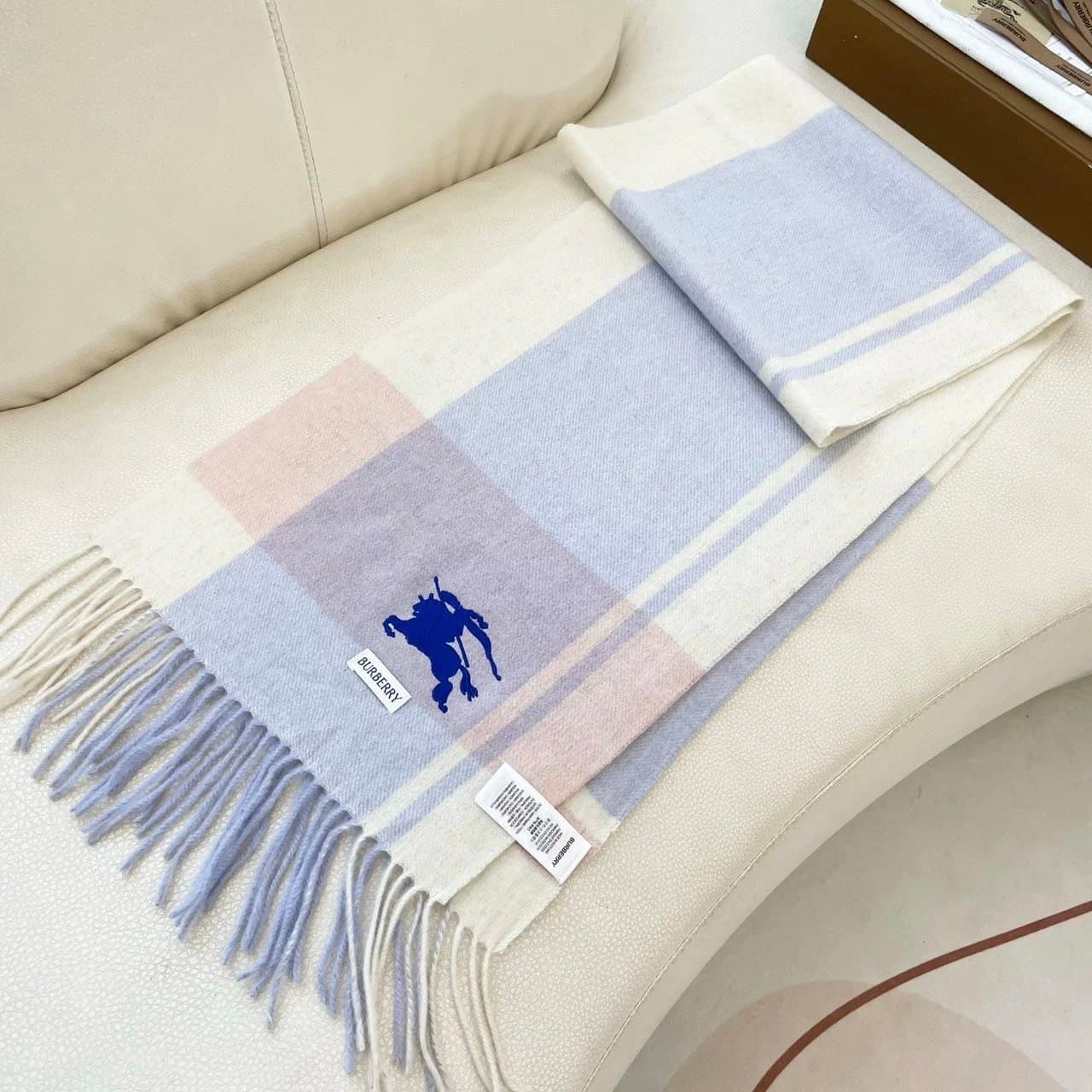 Burberry Check Scarf Equestrian Knight Logo