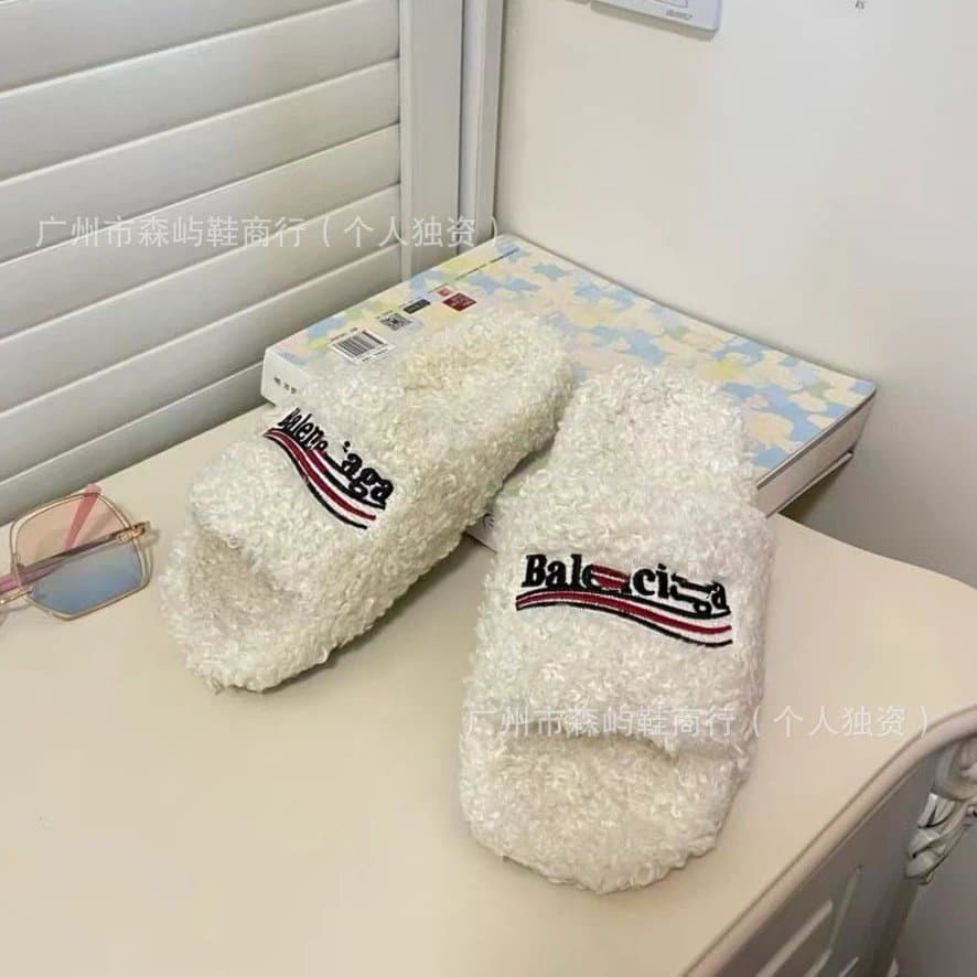 Balenciaga Triple S Slide Logo Embroidered