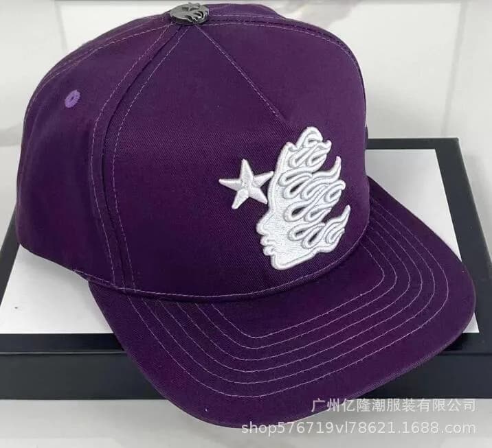 Hellstar Snapback Cap Flame Logo — 78 running volume model