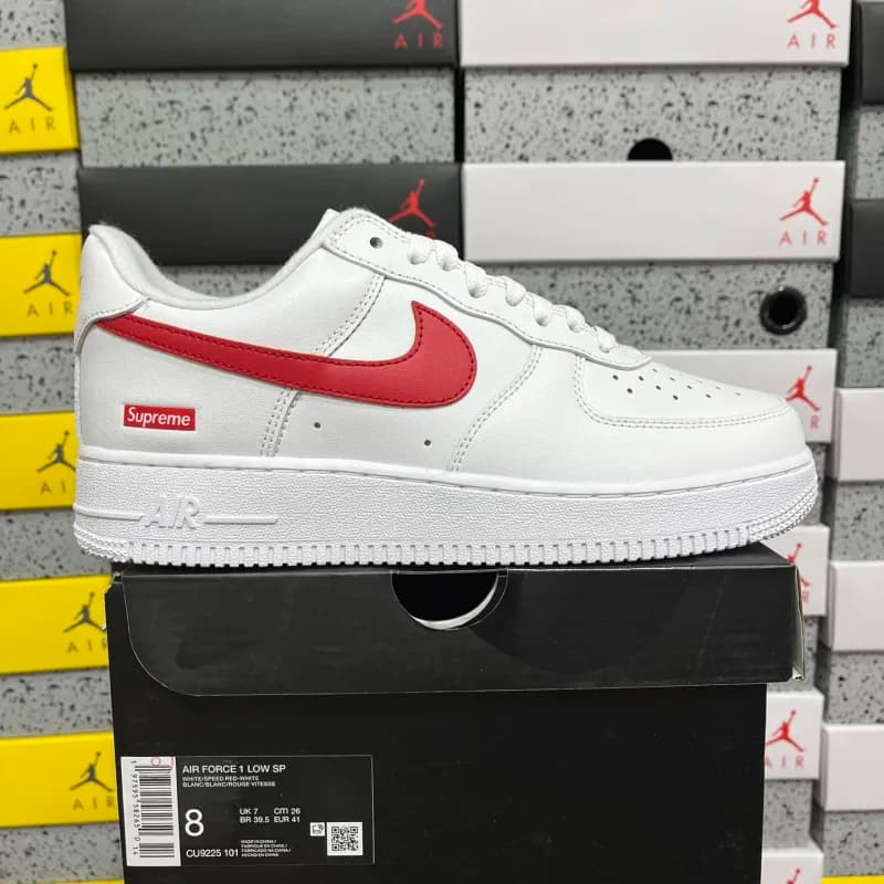Supreme × Nike Air Force 1 Low SP Flax/Flax Light Brown — Sup白红 CU9225-101