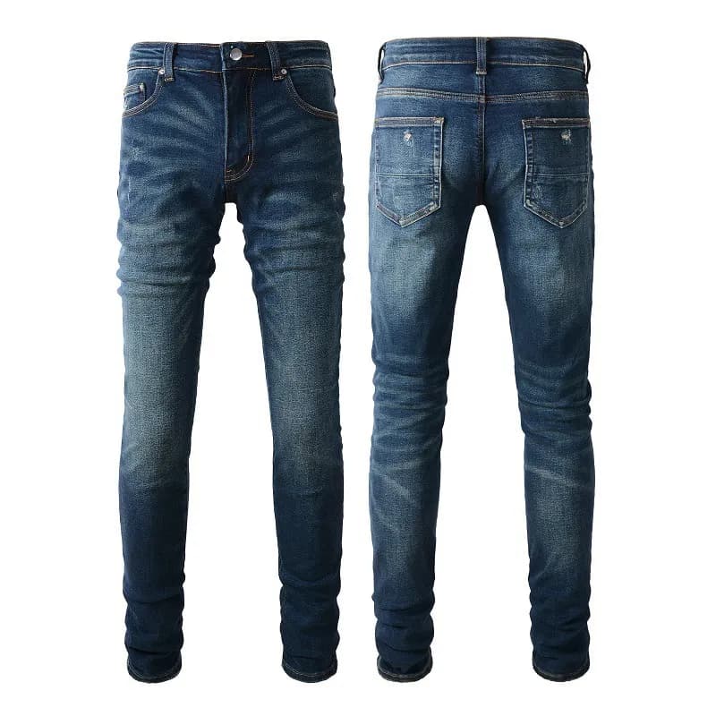 Levi's 501 Slim Fit Mid Wash Distressed