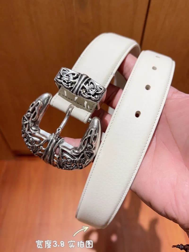 Chrome Hearts Buckle Belt Ornate Silver Buckle
