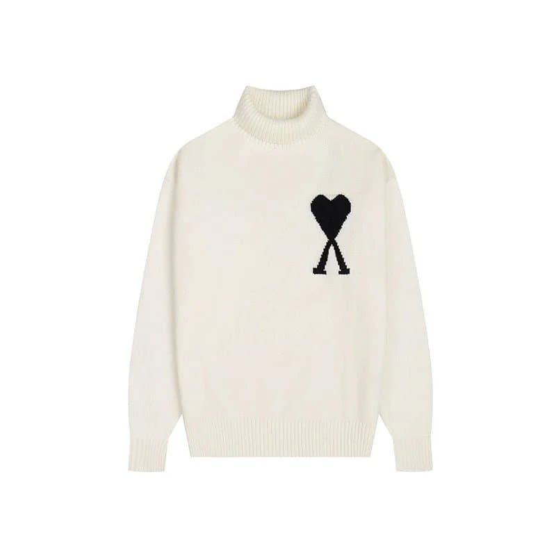 Amiri Turtleneck Sweater Heart Logo