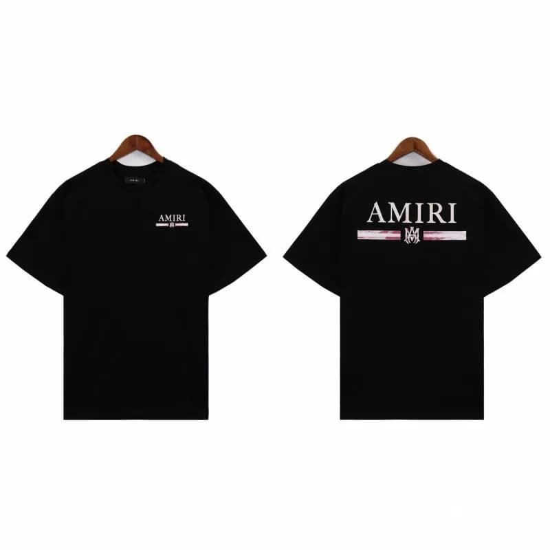 Amiri Logo T-Shirt Blue Script — 2201 black