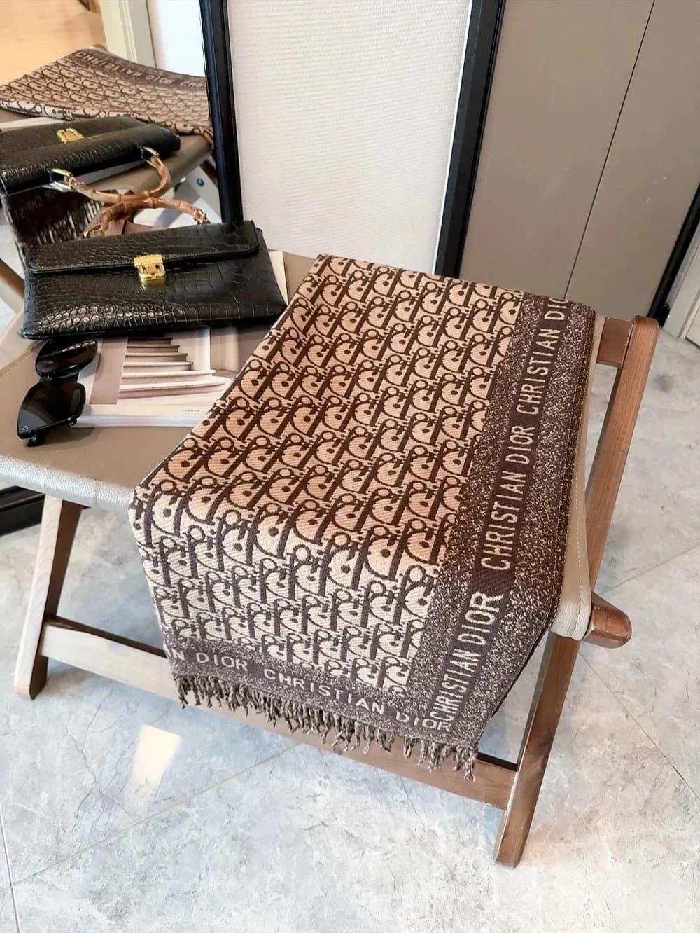 Dior Oblique Scarf Classic Logo Pattern