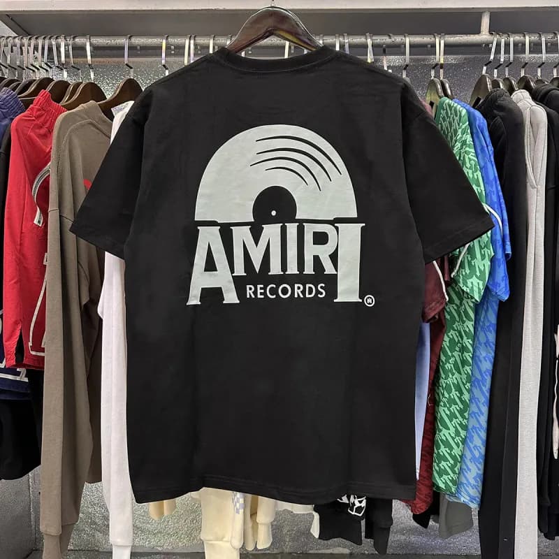 Amiri Graphic Tee Signature Script — 932 black