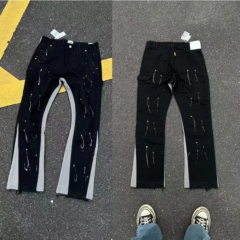 Levi's 501 Flare Jeans Gucci GG Patch Distressed — G33 黑色